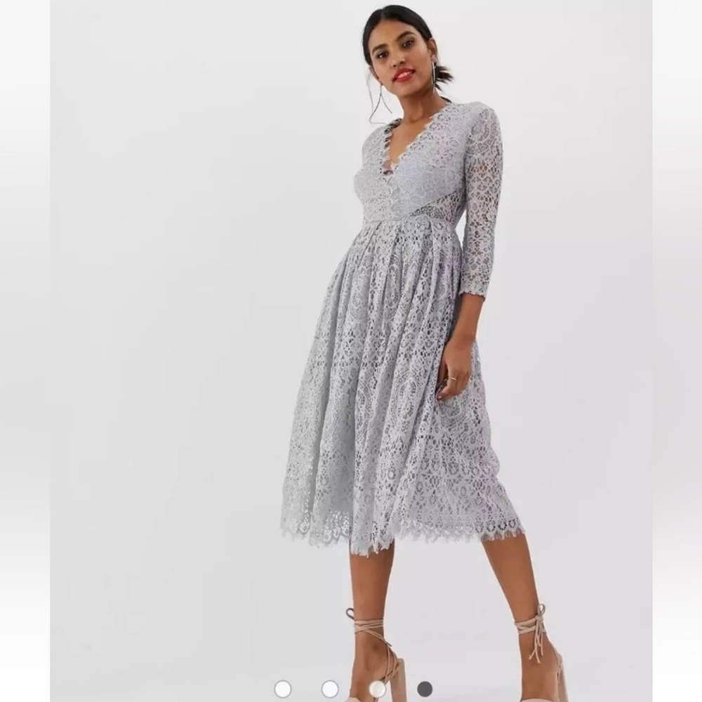 Asos Lace Midi Dress